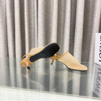 Loewe 25 Petal Slingback Beige Mesh Sheepskin