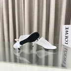 Loewe 25 Petal Slingback White Mesh Sheepskin