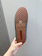 LP TOMORI SABOT MULES ANCHOR MESH CALFSKIN