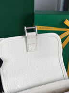 GRAND BLEU 16 IN WHITE GOYARDINE CANVAS AND LAMBSKIN