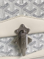 DUCHESSE MARIE-CAROLINE BAG 25 IN WHITE GOYARDINE CANVAS AND SMOOTH CALFSKIN