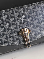 DUCHESSE MARIE-CAROLINE BAG 25 IN GRAY GOYARDINE CANVAS AND SMOOTH CALFSKIN
