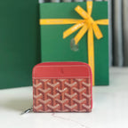 MATIGNON MINI WALLET 11 IN CLASSIC RED GOYARDINE CANVAS AND CALFSKIN