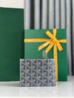 Goyard Victoire Wallet 11cm Grey Canvas & Cafskin