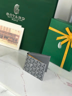 Goyard Victoire Wallet 11cm Grey Canvas & Cafskin