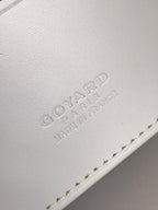 Goyard Victoire Wallet 11cm White Canvas & Cafskin