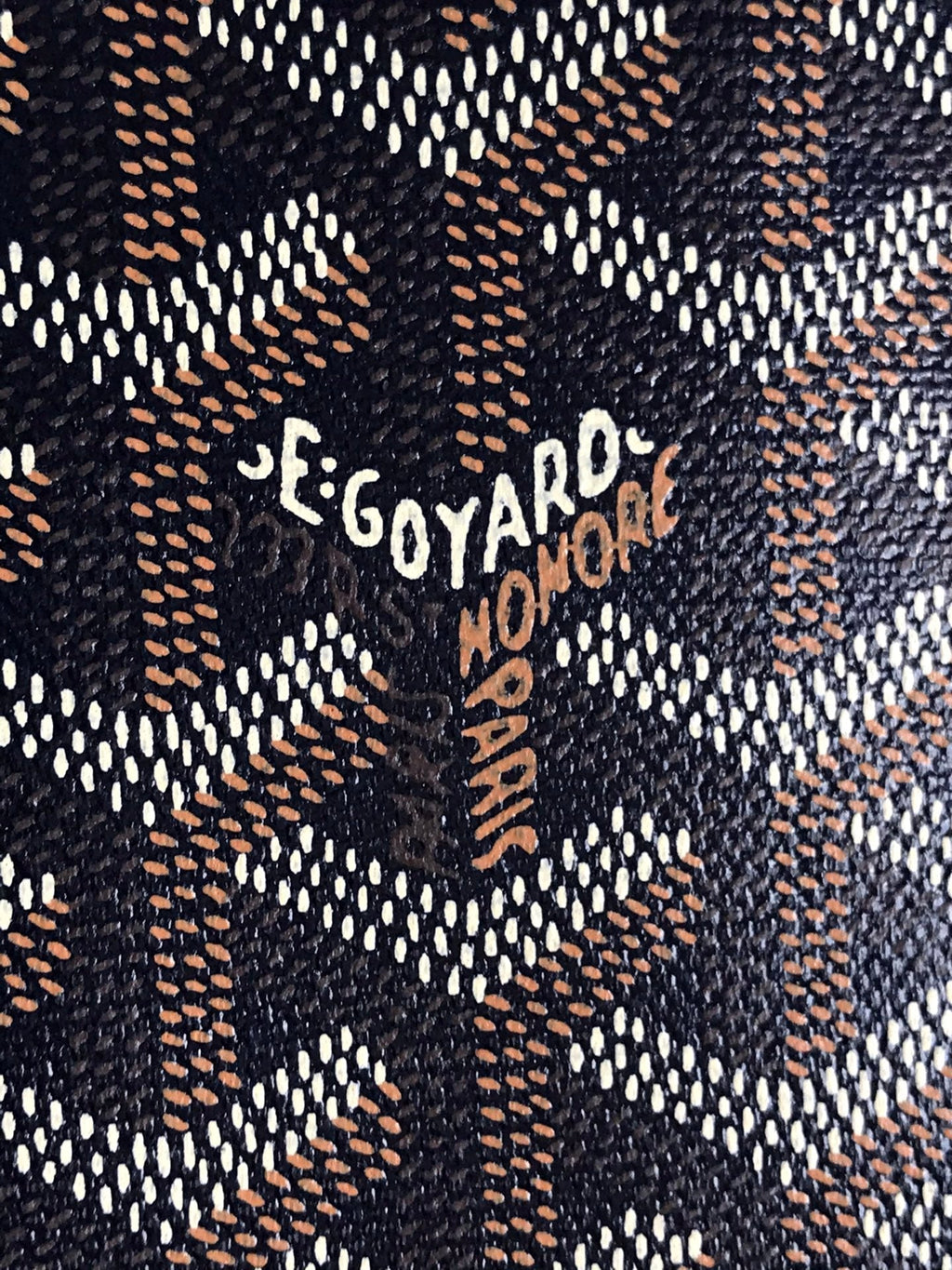 Goyard Grenelle Passport Cover 10cm Navy Blue Canvas & Cafskin