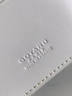 Goyard Grenelle Passport Cover 10cm White Canvas & Cafskin