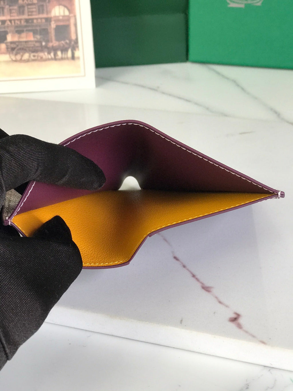 Goyard Saint-Pierre Card Wallet 11cm Burgundy Canvas