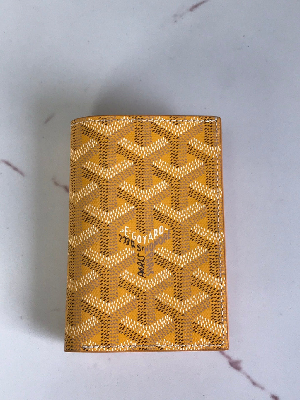 Goyard Saint-Pierre Card Wallet 11cm Yellow Canvas