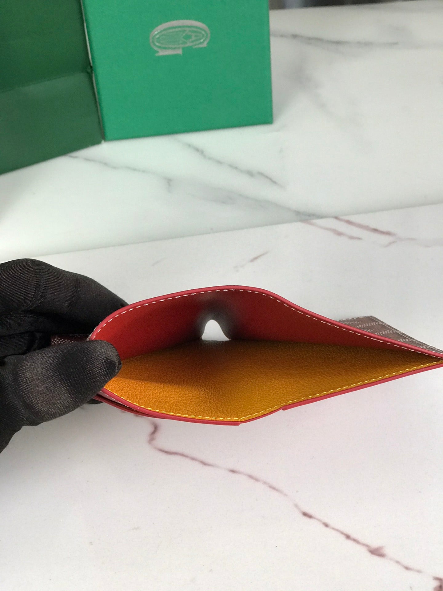 Goyard Saint-Pierre Card Wallet 11cm Red Canvas