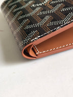 Goyard Saint-Pierre Card Wallet 11cm Black & Tan Canvas
