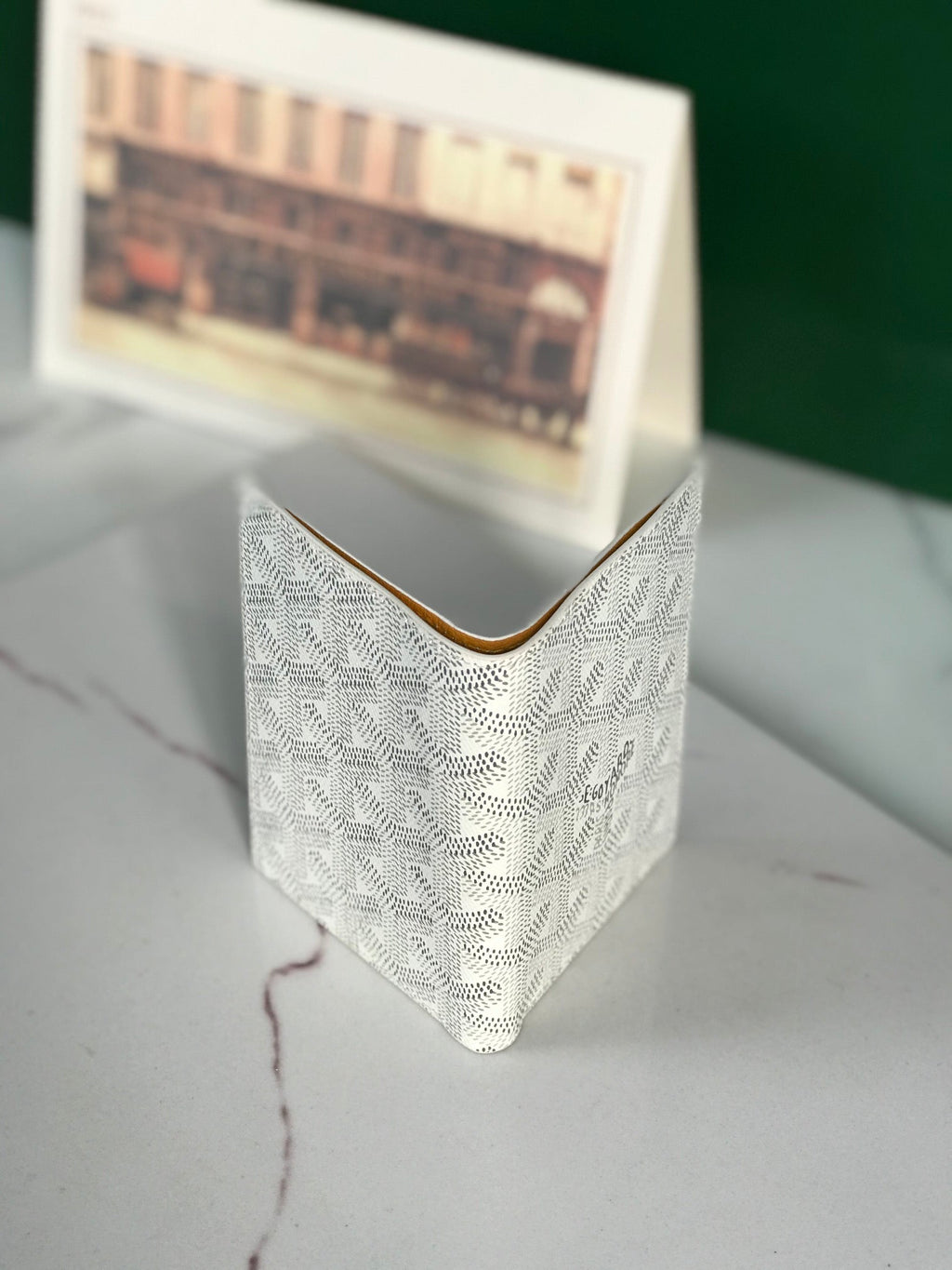 Goyard Saint-Pierre Card Wallet 11cm White Canvas