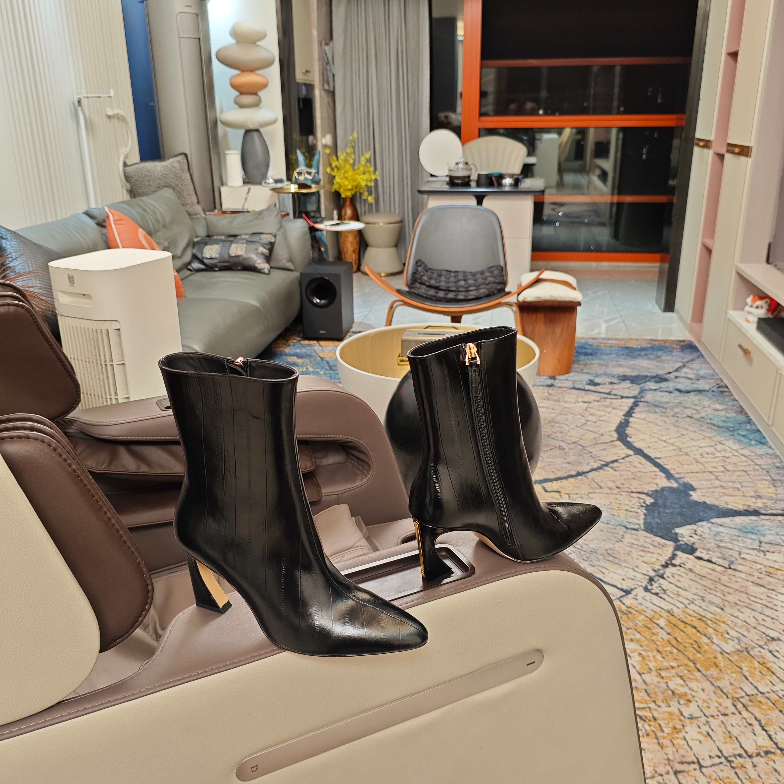 Fendi 25ss High-Heeled Boots Back Sheepskin 502714