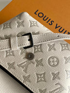 LV Pulse Wearable Wallet 22.5cm Sand Color Monogram Shadow embossed calfskin