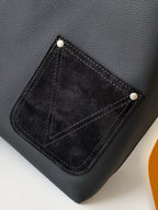 LV Verso Hobo Black Calfskin Suede