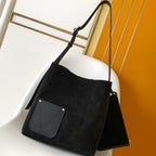 LV Verso Hobo Black Calfskin Suede