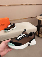 HM HUGO SNEAKER BROWN WEAVE AND SUEDE