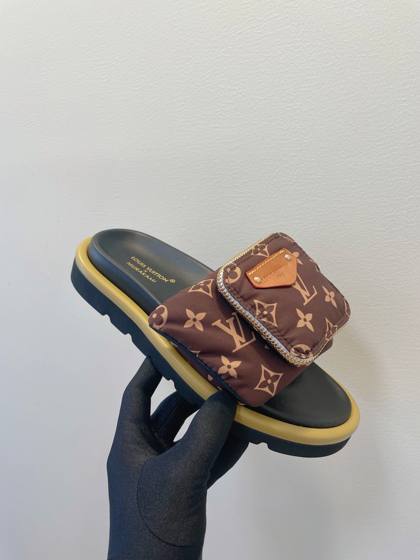 LV x TM Pool Pillow Flat Comfort Mule Brown Monogram Nylon 241325