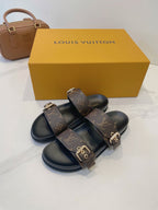 Bom Dia Flat Comfort Mule Brown Monogram canvas 241332