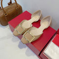 Viv Chips Ballerina Flat Nude Patent Leather 329270