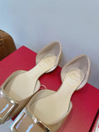 Viv Chips Ballerina Flat Nude Patent Leather 329270