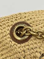 YSL Jamie Lucky Bag Beige Brown Raffia 339402