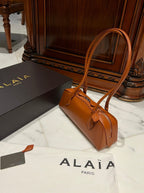 LE TECKEL MEDIUM BAG 33 IN BRONZE ORANGE GOATSKIN