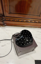 LE COEUR BAG 21 IN BLACK PATENT CALFSKIN ATTACHED STRASS