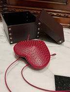 LE COEUR BAG 21 IN RED STUDDED CALFSKIN