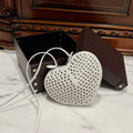 LE COEUR BAG 21 IN WHITE STUDDED CALFSKIN