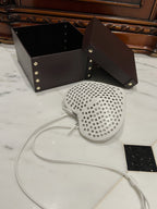 LE COEUR BAG 21 IN WHITE STUDDED CALFSKIN