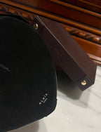 LE COEUR BAG 21 IN BLACK SUEDE