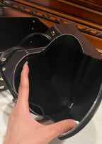 LE COEUR BAG 21 IN BLACK SUEDE