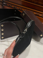 LE COEUR BAG 21 IN BLACK SUEDE
