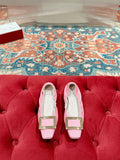 Viv Ballet Flats Pink Imported Lambskin 247129