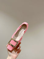 Viv Ballet Flats Pink Imported Lambskin 247129