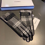 GLOVES IN BLACK MIX WHITE WOOL 429245