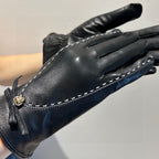GLOVES IN BLACK LAMBSKIN 456336