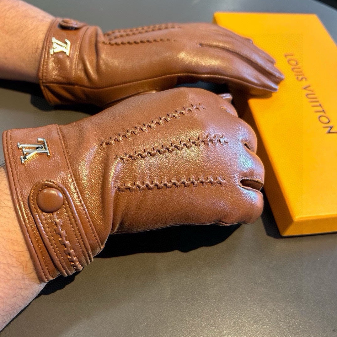 GLOVES IN BRONZE BROWN LAMBSKIN 456343