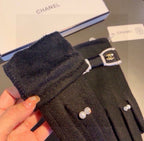CC GLOVES IN BLACK WOOL WITH BOW 463857