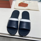 LP SLIPPER PATHON DENIM COLOR CALFSKIN