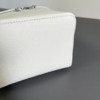 EXTRA POCKET L12 IN WHITE GRAINED CALFSKIN WITH SILVER HARDWARE