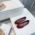 CL x Maison Margiela Ballerina Flats Burgundy Patent Leather 639688
