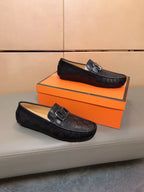 LV LOAFERS IN BLACK DAMIER CALFSKIN