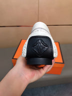 LV LOAFERS IN WHITE DAMIER CALFSKIN