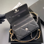 CC 19 Woc 19cm Black Calfskin SIlver Hardware