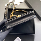 CC 19 Woc 19cm Black Calfskin Gold Hardware