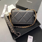 CC 19 Woc 19cm Black Calfskin Gold Hardware