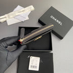 CC 19 Zipper Card Holder Black Sheepskin GHW 234760